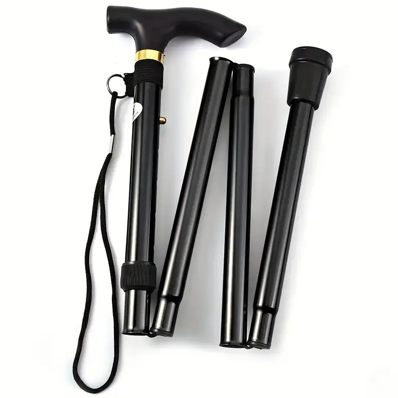 Adjustable Height Folding Hiking Stick, 1 Count Lightweight Aluminum Alloy Telescopic Hiking Stick with Combination Lock, Portable Hiking Stick for Hiking & Mountaineering Hiking Stick Pole, Hiking Gear, Hiking Essentials