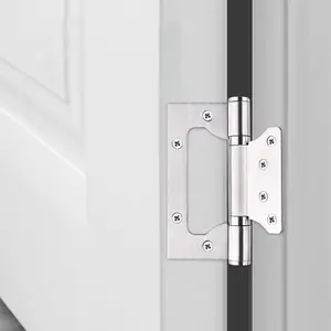 6 Pack Non-Mortise Door Hinges, 4 x 3 inch Stainless Steel Door Hinge, Easy to Install with Mounting Screws,