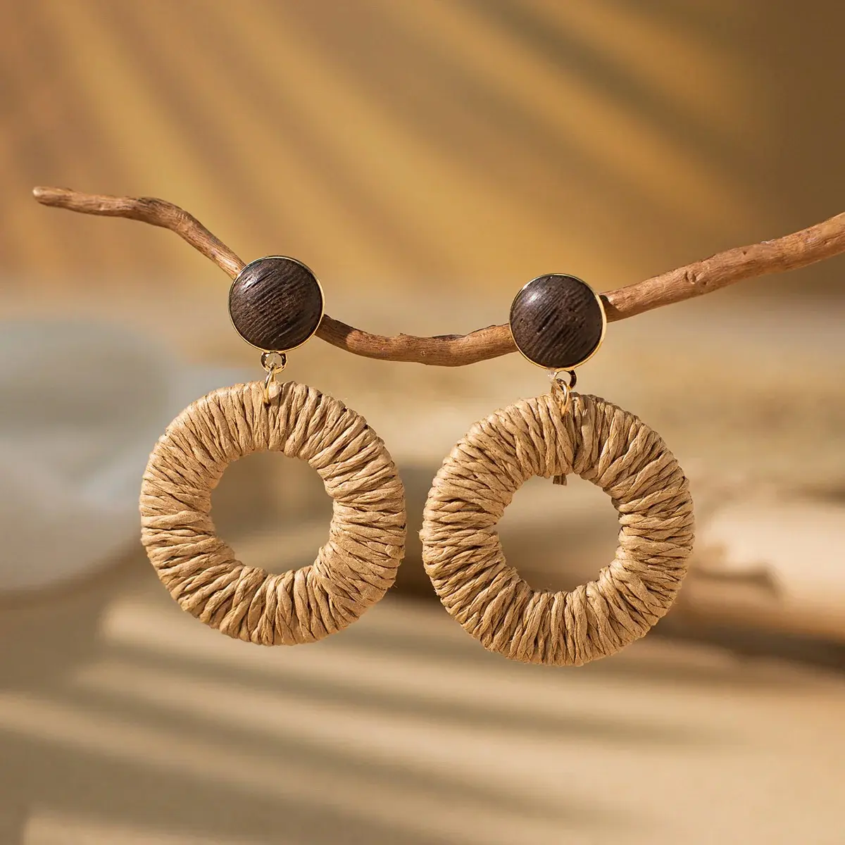 Iris Bohemian Earrings, Raffia Earrings, Earrings, Elegant Earring, Vacation Earrings, Tropical Earrings, Caribbean Earrings