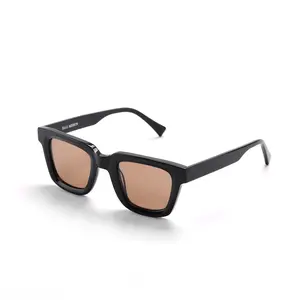 Women's 90s  Rectangle Sunglasses, Chunky Minimalist Square Frame, UV400 Protection, Brown Lens Vintage Shades Polarized Large flame outdoorfun
