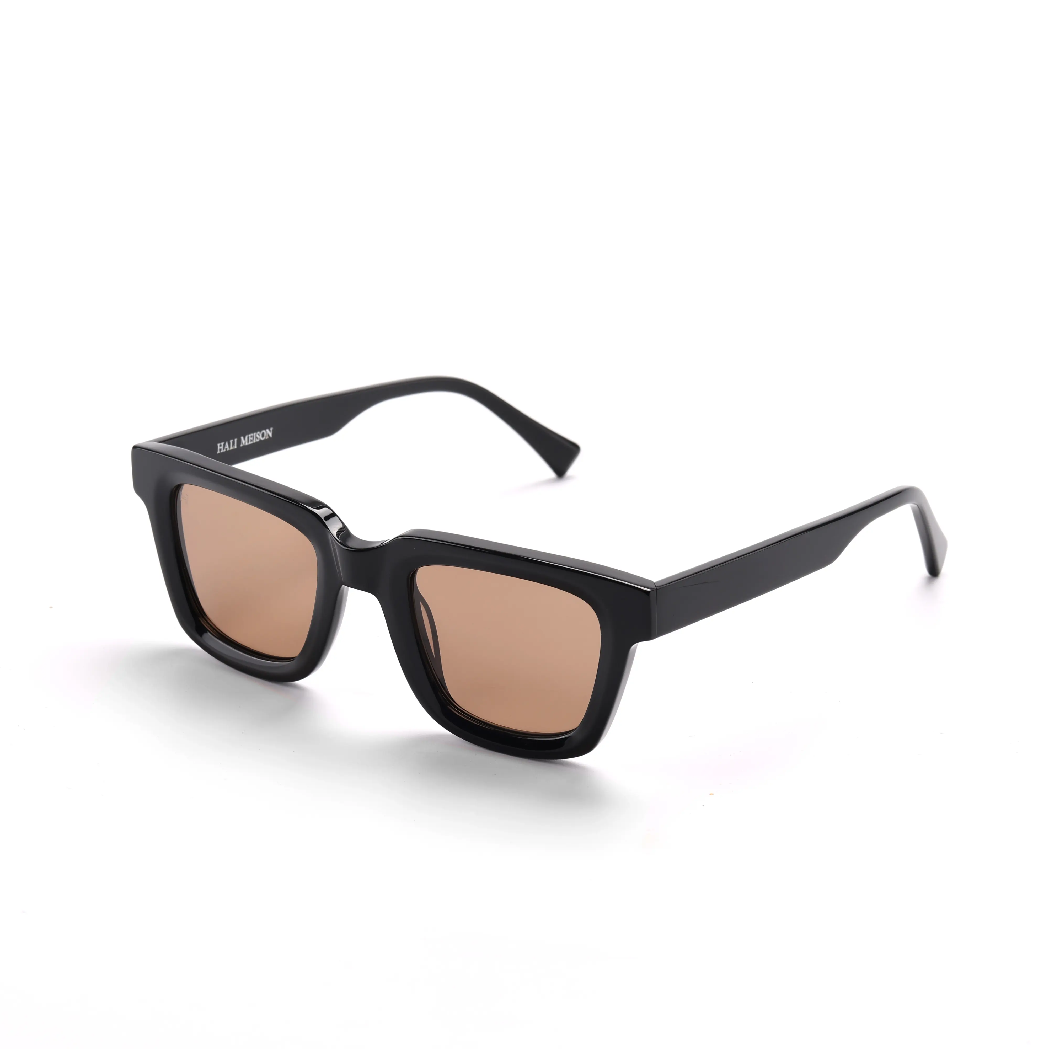 Women's 90s-Inspired Chic Rectangle Sunglasses, Chunky Minimalist Square Frame, UV400 Protection, Polarized Brown Vintage Lenses, Large Frame, 90S-Inspired Women's Sunglasses, Chic Women's Sunglasses