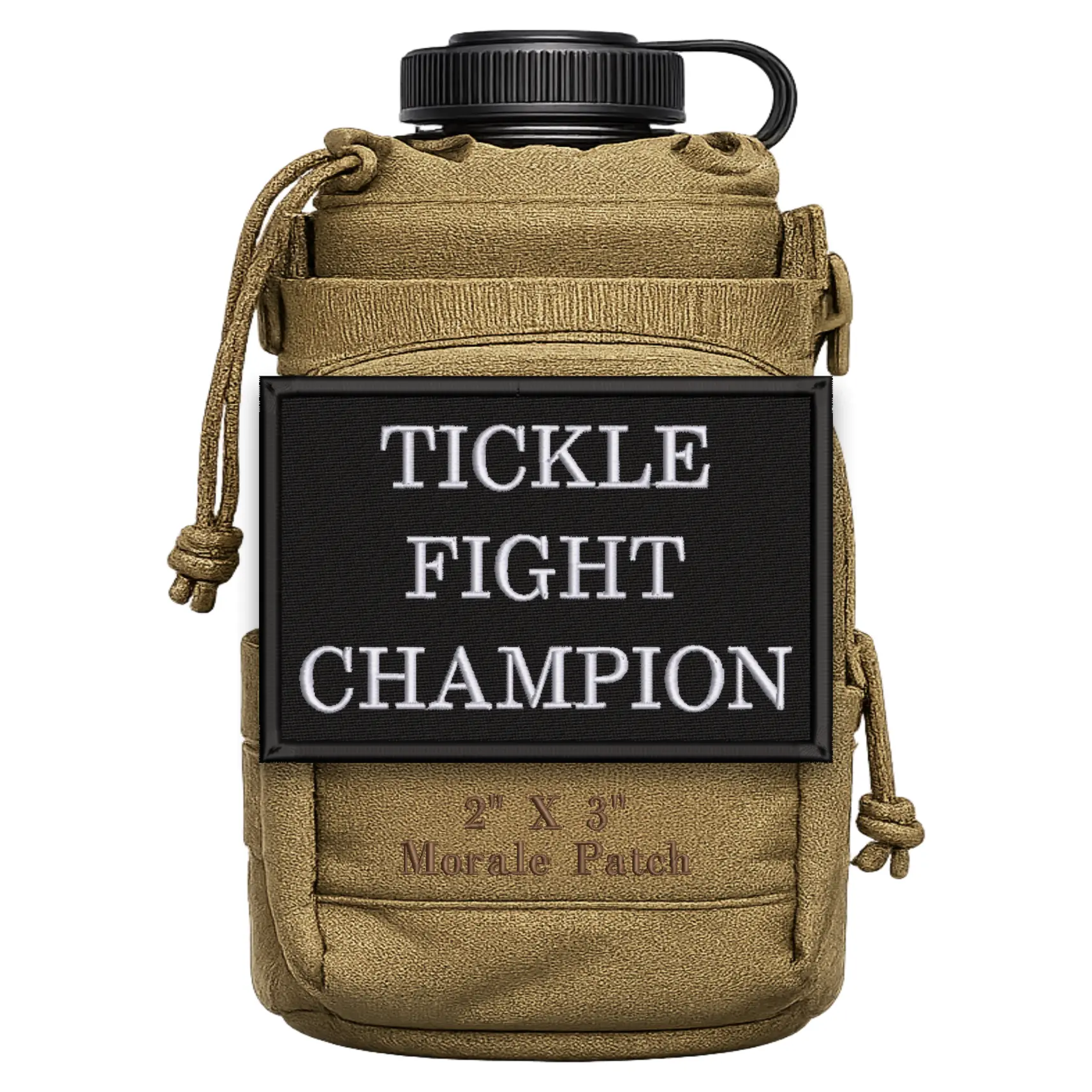 Tickle Fight Champion Funny Morale Patch 2” X 3” Hook & Loop Back for Hats Jackets Tactical Vests Plate Carriers EDC Gear & Humor Patch Collectors