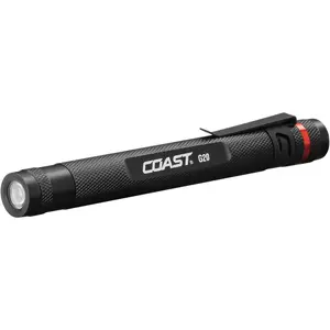 Coast G20 Inspection Beam LED Penlight with Adjustable Pocket Clip and Consistent Edge-To-Edge Brightness, Black