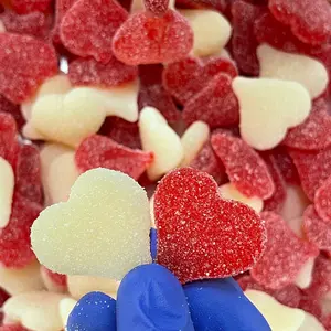Valentine Special - Love Hearts Sweet & Sour Gummies Candy Snack Gummy Soft and Chewy 10 oz - Sweet Bonbon Candy