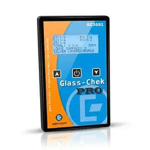 EDTM Glass-Chek PRO (GC3001) Portable Battery-Powered Glass & IG Thickness Meter with Low-E Detection, Made in USA