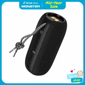 Monster Portable Bluetooth Speaker, 80W Peak Powerful Sound, 63mm Dual Drivers, IPX7 Waterproof, Bluetooth 6.0, TWS Stereo Pairing for 2 Speakers, Ultra-Long Battery Life, Compact Wireless Speaker for Outdoor, Travel & Party - SummerWins - DealsForYouDays