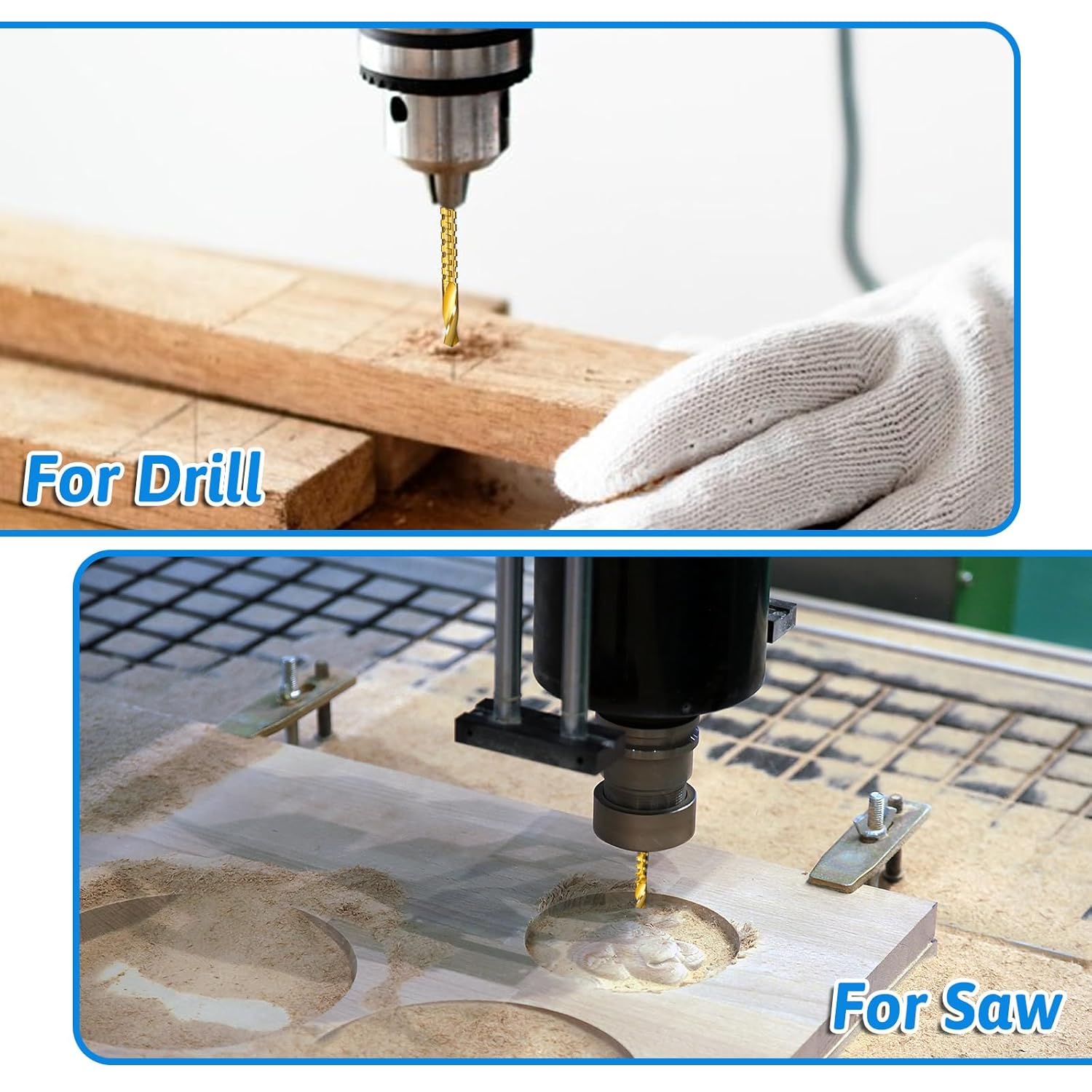 8 Pack Titanium Coated HSS Twist Drill Bits, 3-10mm Serrated Side Cutting Drill Bit, Hex Shank Serrated Cutting Drill Bits, Drill Bit Woodworking Tools, Hole Holesaw Tool for Plastic Metal Wood Hole 8 Pack Titanium Coated HSS Twist Drill Bits, 3-10mm Serrated Side Cutting Drill Bit, Hex Shank Serrated Cutting Drill Bits, Drill Bit Woodworking Tools, Hole Holesaw Tool for Plastic Metal Wood Hole