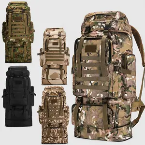 100L Extra Large Travel Backpack, Expandable Hiking Backpack with Waterproof Rain Cover, Heavy Duty Foldable Duffel Bag for Men Women, Luggage Rucksack for Camping & Outdoor Trekking