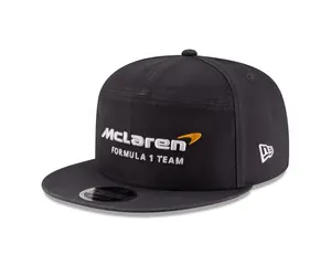 McLaren Racing F1 New Era 9Fifty Split Panel Flat Brim Hat - Stealth Black/Phantom