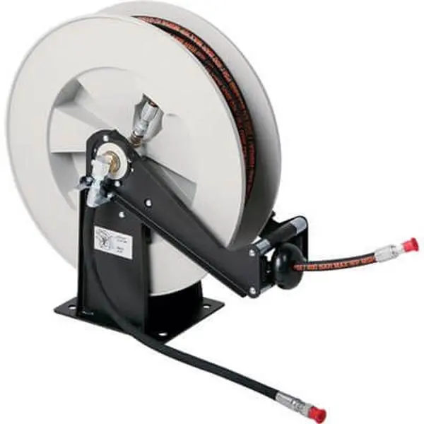 Liquidynamics Spring Rewind Grease Hose Reel — 1/4in. x 50ft. Capacity, Model# 43102-50G