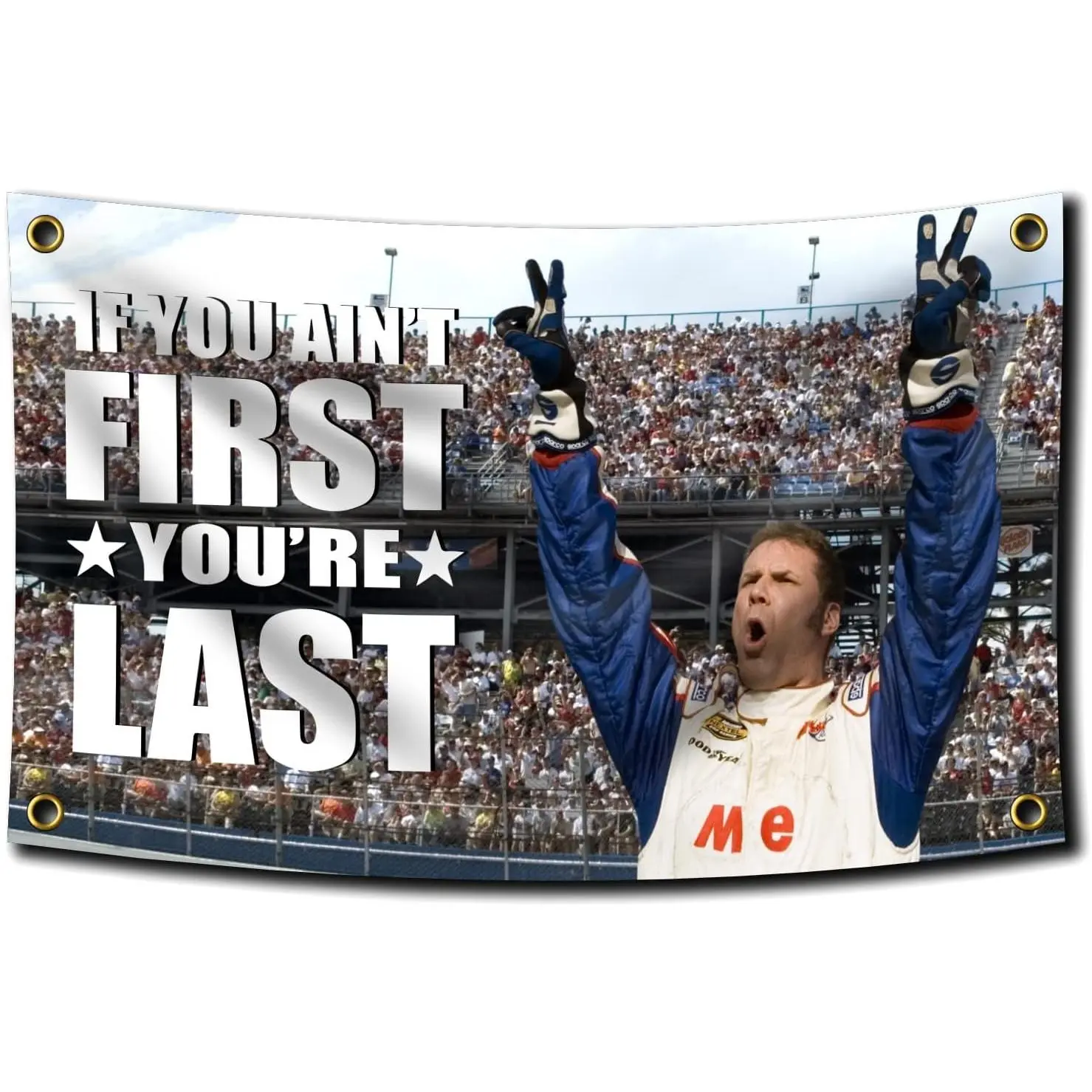 60in x 40in If You Ain't 1st First You're Last Flag Funny Poster Durable Man Cave Wall  Flag  This beautiful entertaining banner flag for College Dorm Room Decor, events, festivals.. Wall Hanging Tapestry Wall Tapestries