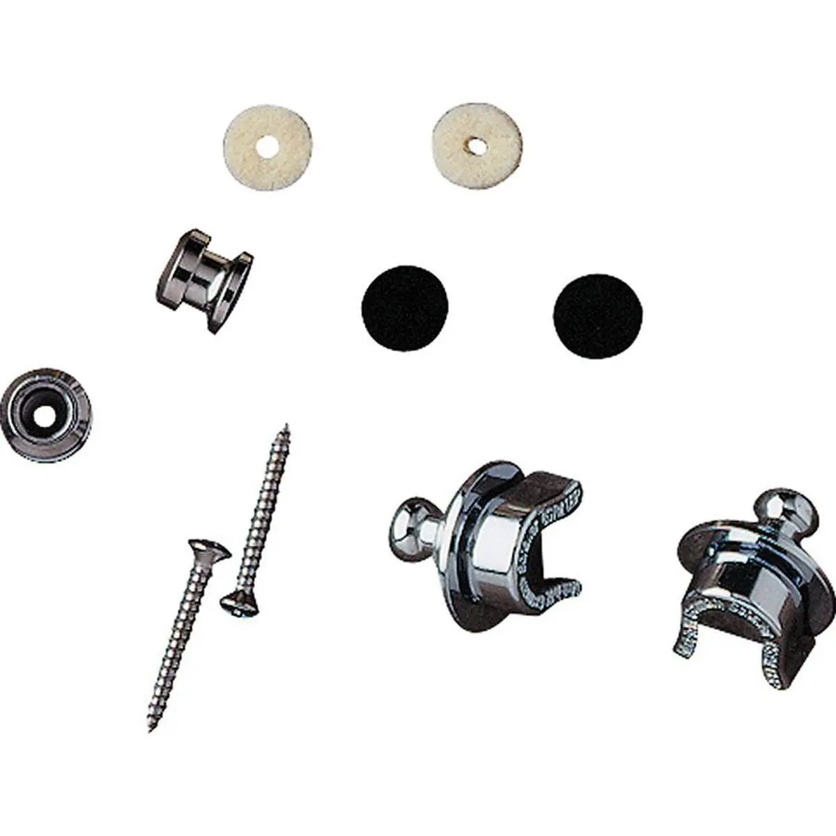 Fender Schaller Strap Locks for Guitars and Basses , Set of 2, Chrome