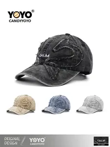 Original design, new trendy retro water-washed distressed denim baseball cap, suitable for both men and women. It’s stylish and versatile, perfect for everyday wear or outdoor travel.