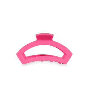 TELETIES - Open Paradise Pink Tiny Claw Hair Clip - Claw Clip - Nearly Unbreakable - Strong Grip