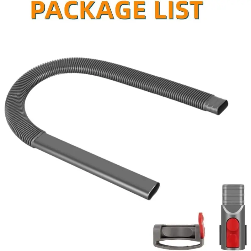 Flexible & Extendable Dryer Vent Lint Hose for Dyson V7 V8 V10 V11 V12 V15 Gen 5 Detect Absolute Cyclone Outsize Slim Vacuum Cleaners, Premium Made Lint Removal Attachments with Trigger Lock, Fire-Preventing Cost-Saving Helper