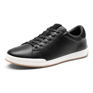 BRUNO MARC Men's Casual Dress Sneakers - Lace-up Walking Shoes, Flexible Shoe, Masculine Smart Blacked-out Casual Trainers for Business Wear