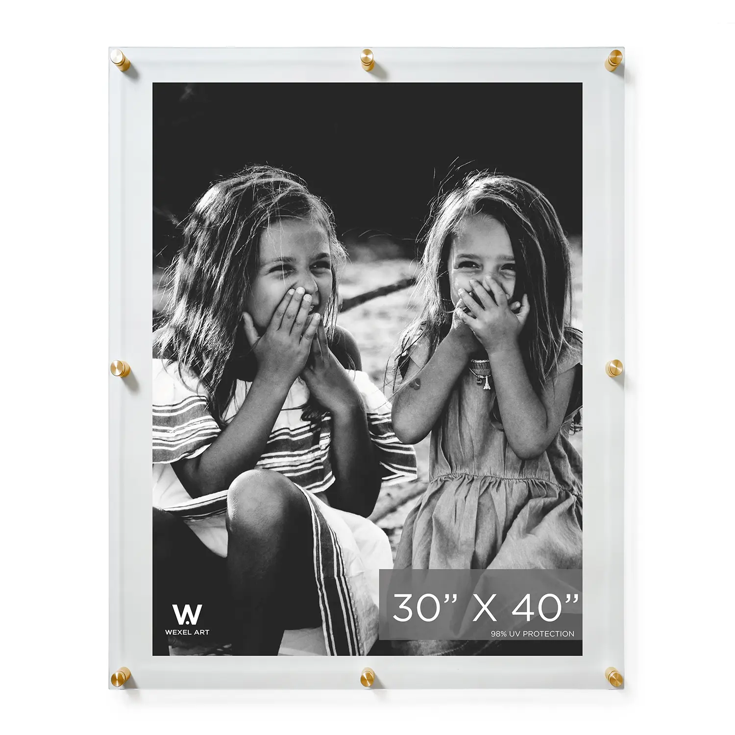 30x40" Modern UV-Grade Acrylic Floating Wall Frame