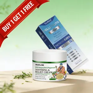 MAYLOR Soothing & Relief Cream with Honeysuckle & Peppermint – 100% Natural Plant Extracts, Gentle Hydration for Dry & Sensitive Skin, Calms Redness, Quick Absorbing, Daily Moisturizer, 30g