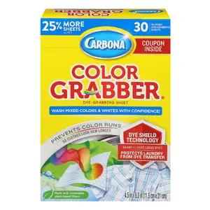 Carbona Color Grabber | Protects Laundry From Color Runs or Bleeds | Mix Whites & Colors | In-Wash Dye Grabbing Sheets | 30ct per box Microfiber Cloth