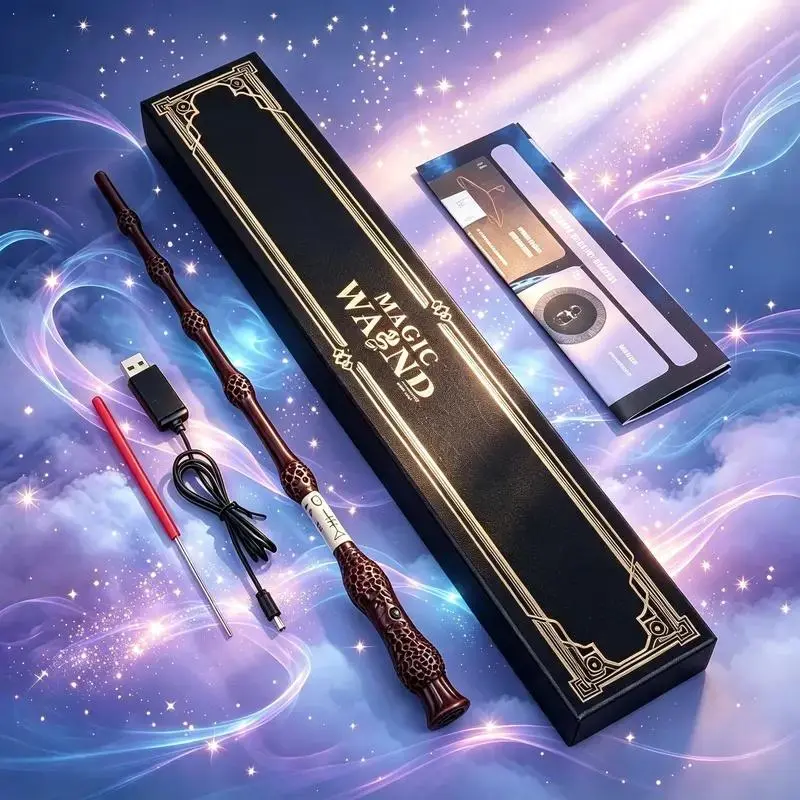 Resin Magic Wand Replica Hand-Finished Cosplay Prop,Decorative Collectible, Novelty Stress-Relief Toy for PartyUse & Gift Giving (Lightweight Accessory)