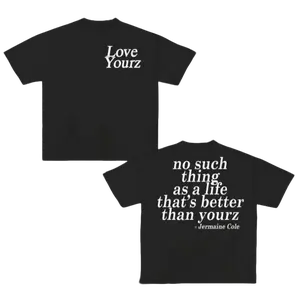 Dreamville Inspired Cotton T-Shirt Featuring J Cole Love Yourz Lyrics Graphic Design Version Two