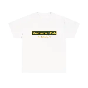 HIMYM MacLaren's Pub Vintage Graphic Tee Unisex Heavy Cotton T-Shirt Classic Fabric Knit Menswear Streetwear No Side Seams