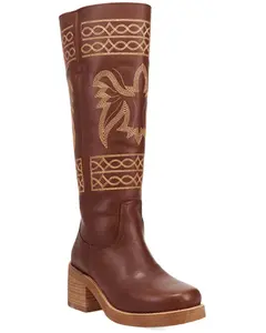 Dingo Women's Avalon Tall Fashion Boot Round Toe - Di2288-Brn