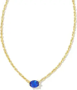 Kendra Scott Cailin Gold Pendant Necklace in Blue Crystal 9608803556