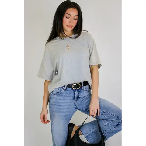 Melena Mineral Washed Relaxed Top