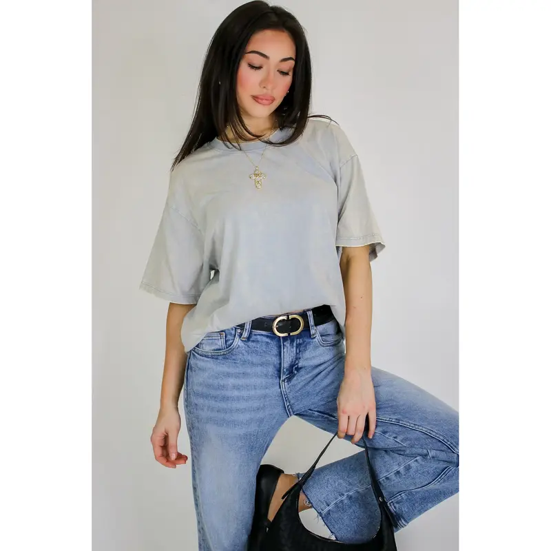 Melena Mineral Washed Relaxed Top