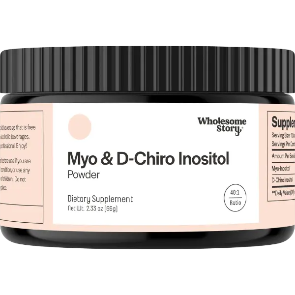Wholesome Story Myo & D-Chiro Inositol Powder - 30 Day Supply, Healthcare Drink Mix with Natural Ingredients for Hormone Support (US-Sourced)