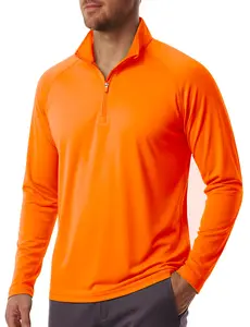 MAGCOMSEN Men's 1/4 Zip Shirt UPF 50+ Quick Dry Lightweight Long Sleeve for Hiking Running Rashguard Outdoor Sports Clothing Sports Casual Wear Outdoorfun SummerVibes