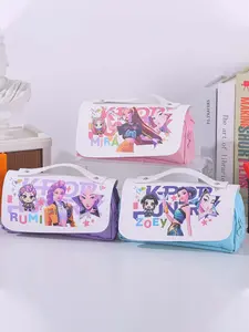 Witch Team Stationery Pencil Case, Large Capacity Anime Cartoon Pen Bag, Student School Supplies Organizer, Durable & Stylish Design