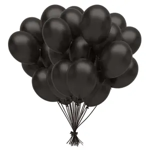 12 In. Black Balloons | 72 Count