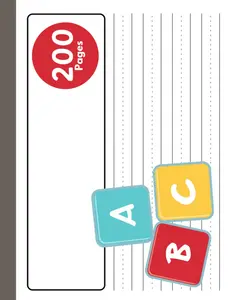 Kindergarten Writing Paper Landscape For ABC Kids: A Kindergarten Writing Notebook That Includes 100 Dotted Mid-Line Cursive Sheets (With Drawing Space & 1/2" Inch Lines). By: The Notebookery