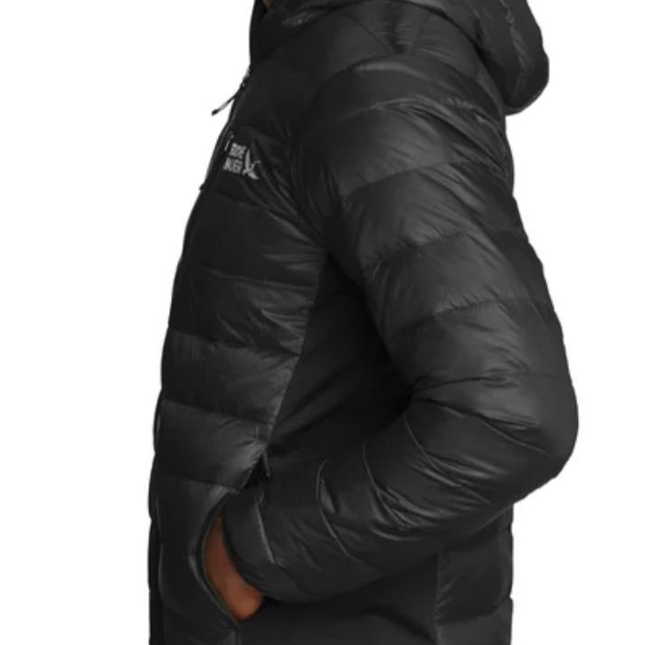 Eddie Bauer Men's Black Hooded Puffer Jacket - Men's Coats, Zipper Closure