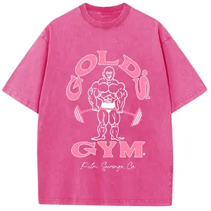 Holafish Oversize Acid Wash Vintage GOLD‘S GYM T-Shirt, Heavyweight Cotton Streetwear graphic vintage tees Menswear Crewneck Tshirt unisex funny cat worm women