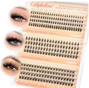 Bottom Lashes Clusters DIY Eyelash Extension 3 Styles Lower Eyelash Clusters Bottom Individual Lashes 5-7mm Thin Band Natural Bottom Lash Clusters 260pcs DIY Entire Lash Extensions by calphdiar