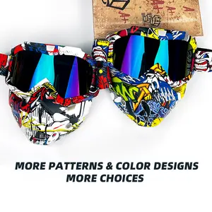 Sports Windproof Goggles for Motorcycle Helmet Men Women Outdoor Riding Protective Eyewear Mask Face Protection Visor Men's Breathable Quick-Dry Tank Tops