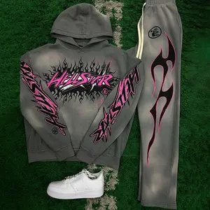 Spring and Autumn New Fashion Hooded Flared Pants Set