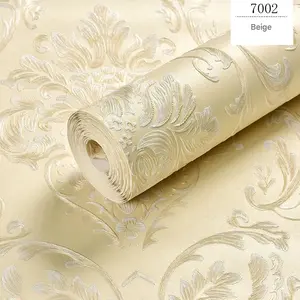 1 Roll 3D Embossed Vintage Floral Peel and Stick Wallpaper, 118 Inch Colorful Country Style Removable Non-woven Wall Sticker, DIY Cuttable for Kitchen Bedroom Living Room TV Wall Home Renovation