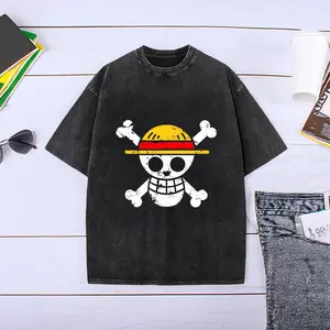 Retro Worn-in Sanji Portrait Washed Cotton Street Tee