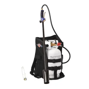 【FathersDayGift】Flame King Bundle 10lb Propane Tank + 100,000 BTU Weed Burner Torch + Propane Backpack