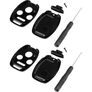 Replacement Key Fob Case Shell, 2 PCS No Cutting Required Car Key Fob Keyless Entry Remote Shell Case, Fits for 2003-2012 Accord/ 2006-2013 Civic EX/ 2009-2015 Pilot/ 2005-2006 CR-V