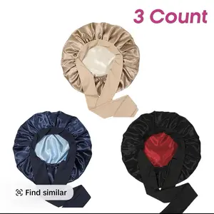 Satin Sleep Bonnet Adjustable Silk Hair Cap