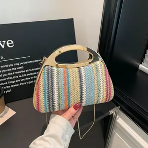 2026 Popular Straw Shell Bag, Fashionable And Versatile, Personalized Shoulder Crossbody Handbag