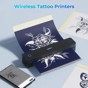 Tattoo Stencil Printer, Wireless Portable Thermal Transfer Machine with 10 Transfer Papers, Compatible with Phone, Tablet, PC