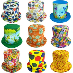 6 Assorted  Funny Party Top Hats - Novelty Crazy Hats - Dress Up Costume Hats - Photo Booth Props for Adults Teen
