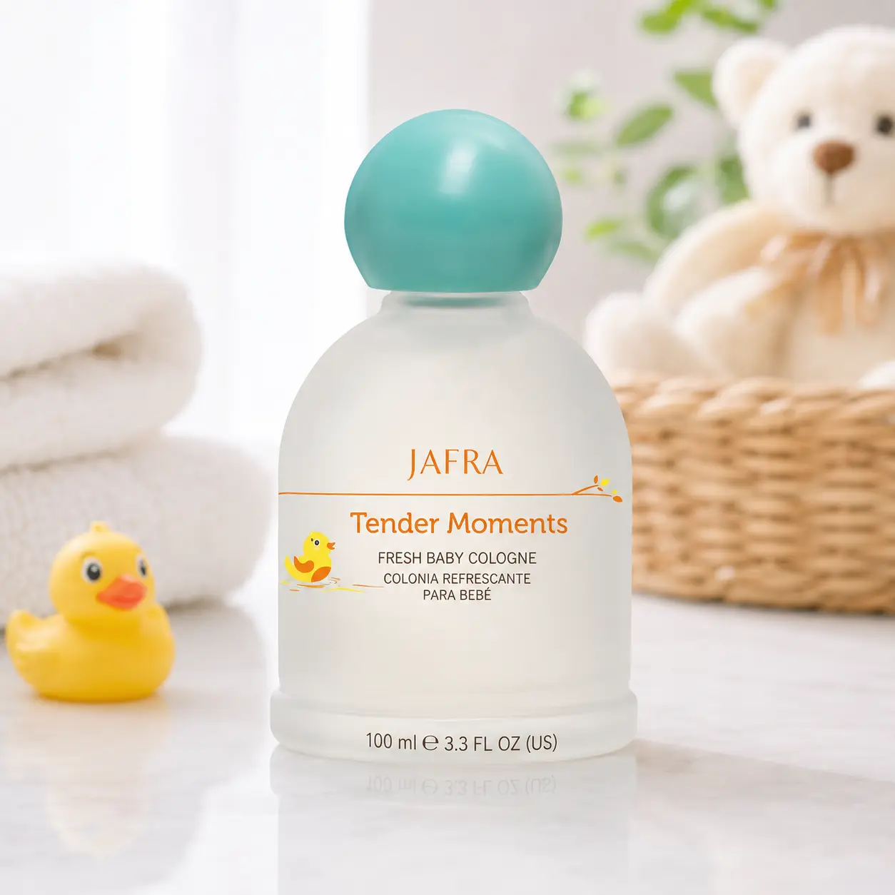 Baby Cologne, JAFRA Tender Moments Fresh Alcohol-Free Fragrance with Rose and Vanilla Notes, 3.3 fl oz, Ages 6 Months Plus