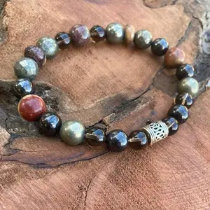 Love This Life: Men's Stretch Boho Bracelet for Protection, Stength and Life Force Energy